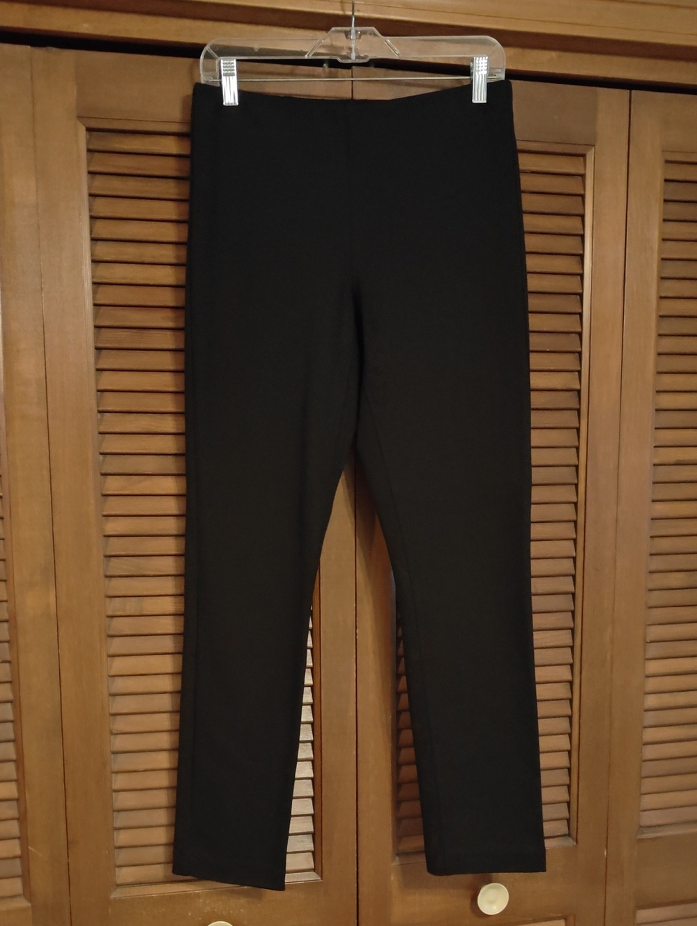 NWT Adrianna Papell Black Straight-Leg Pull-On Pants